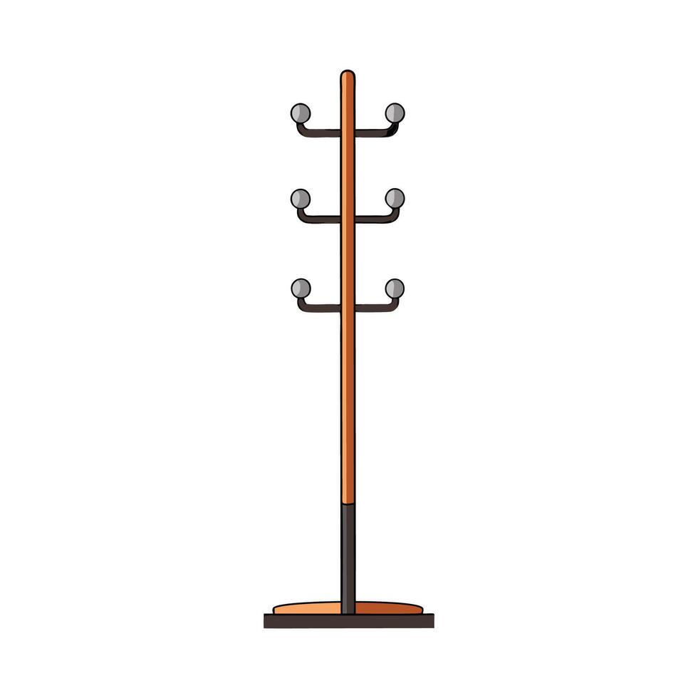 Creative tall coat rack with polished finish vector