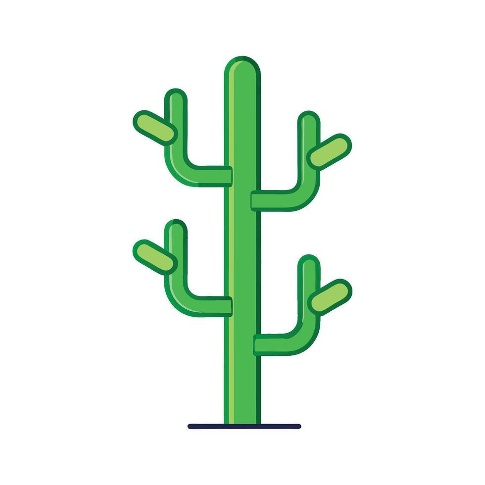 Creative cactus coat rack design vector