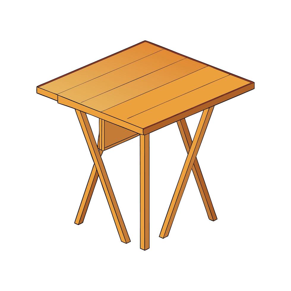 Chic foldable wooden dining table design vector