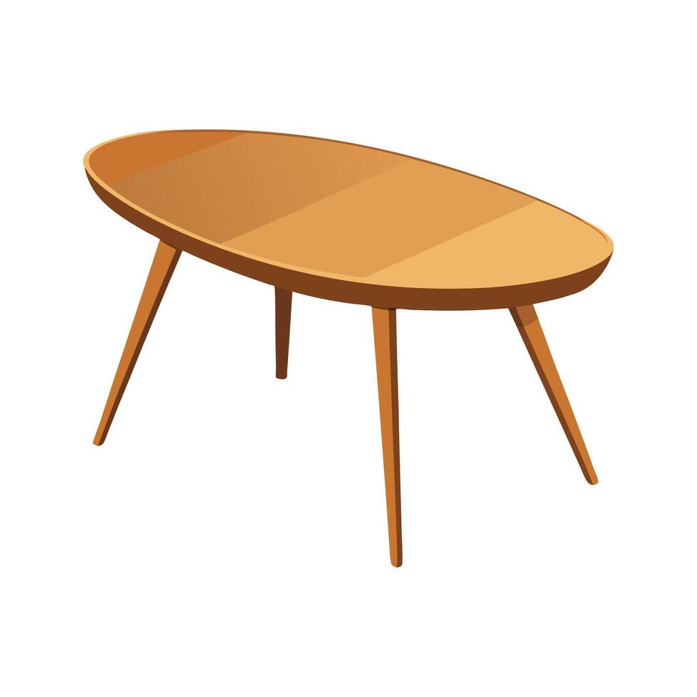 Creative bean shaped coffee table concept vector