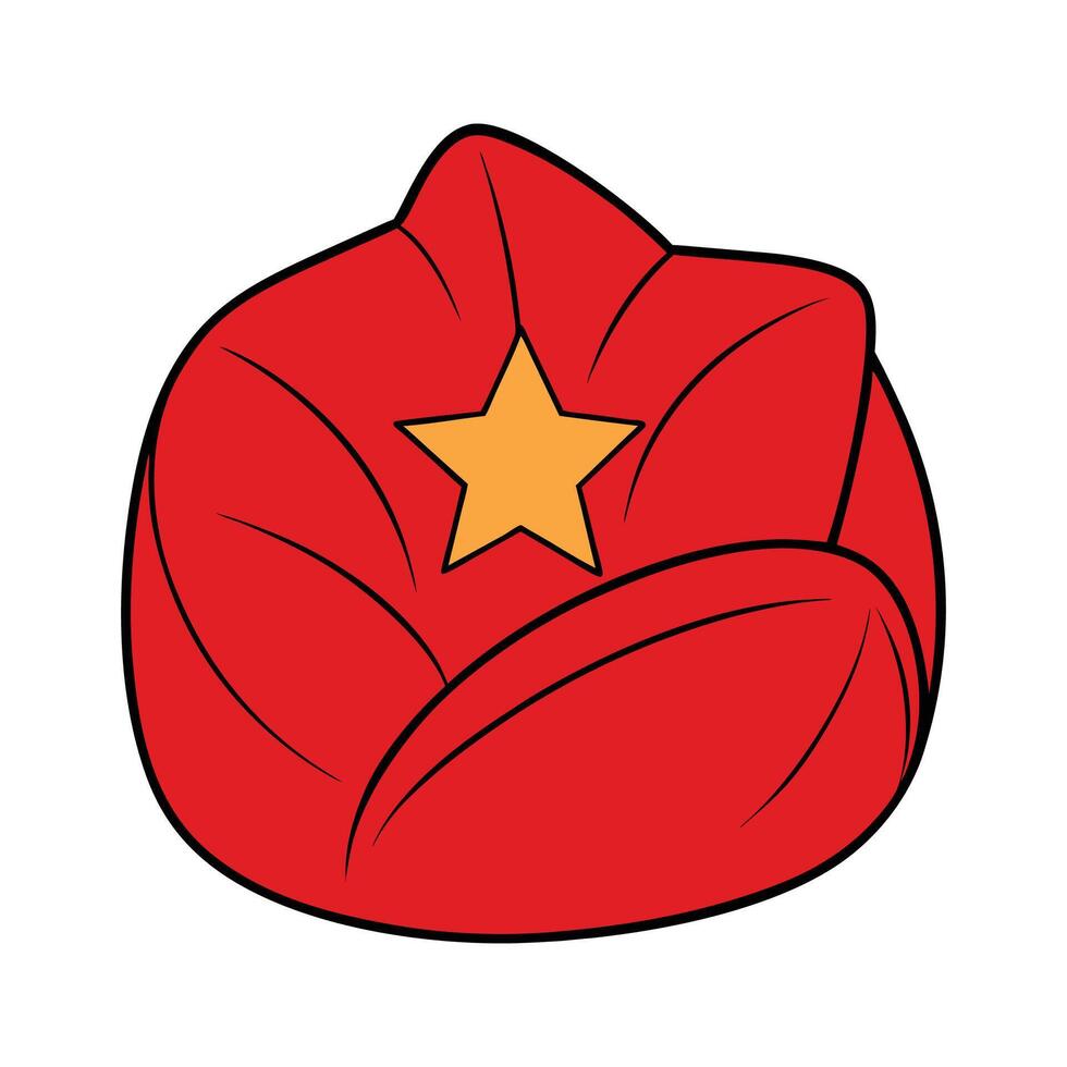 Chic giant-shaped bean bag chair vector