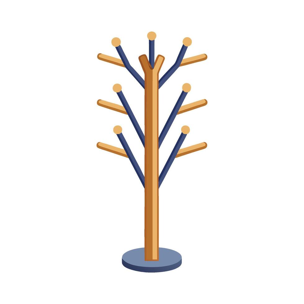 Chic tree-shaped coat stand design vector