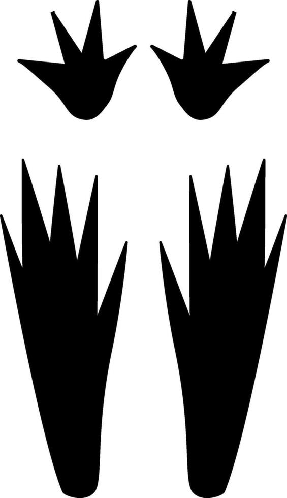 illustration with rat tracks. mouse footprints. graphic line illustration on transparent background vector