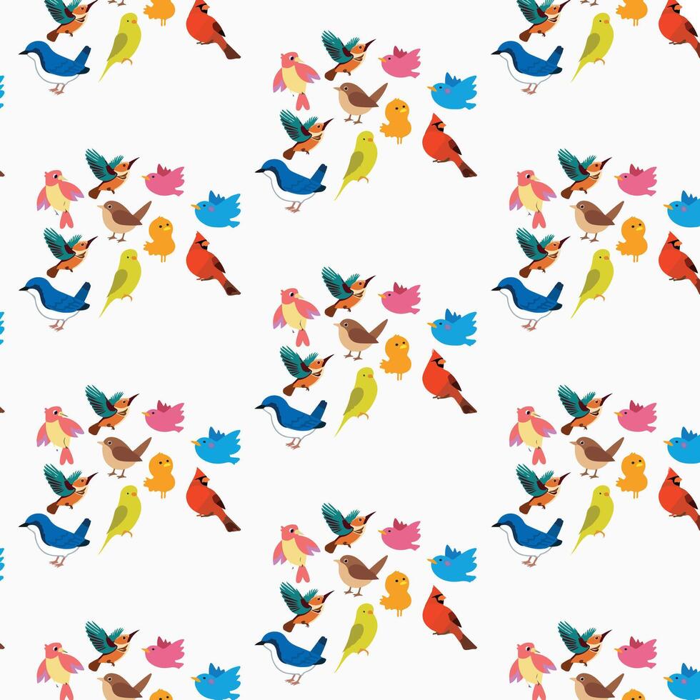 Birds pattern illustration vector