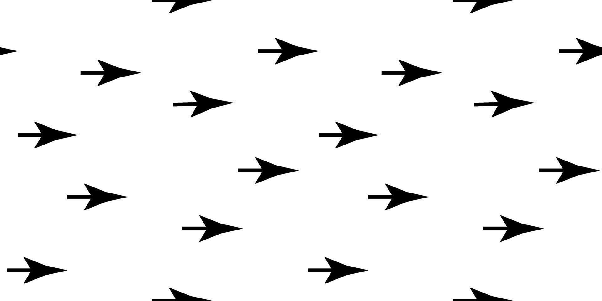 Pattern featuring black arrows on a white background creating a dynamic visual effect vector