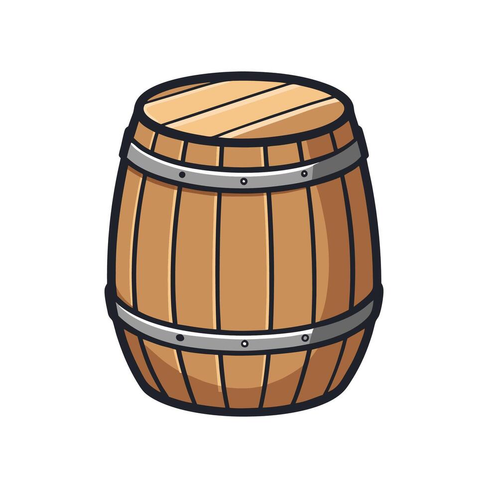 Stylish barrel shaped side table illustration vector