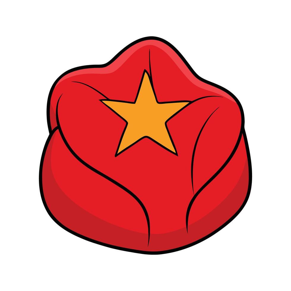 Whimsical bean bag chair shaped like a giant vector