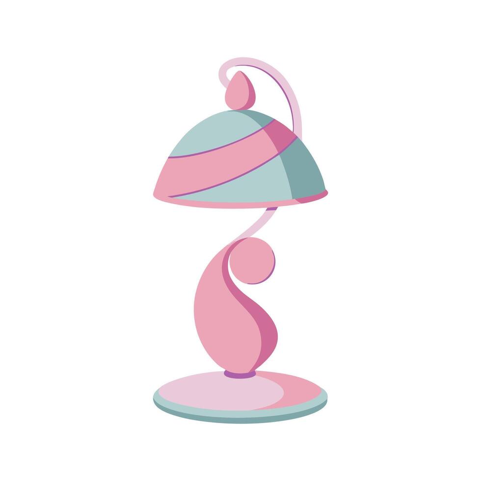 Chic lamp featuring a spiral base vector