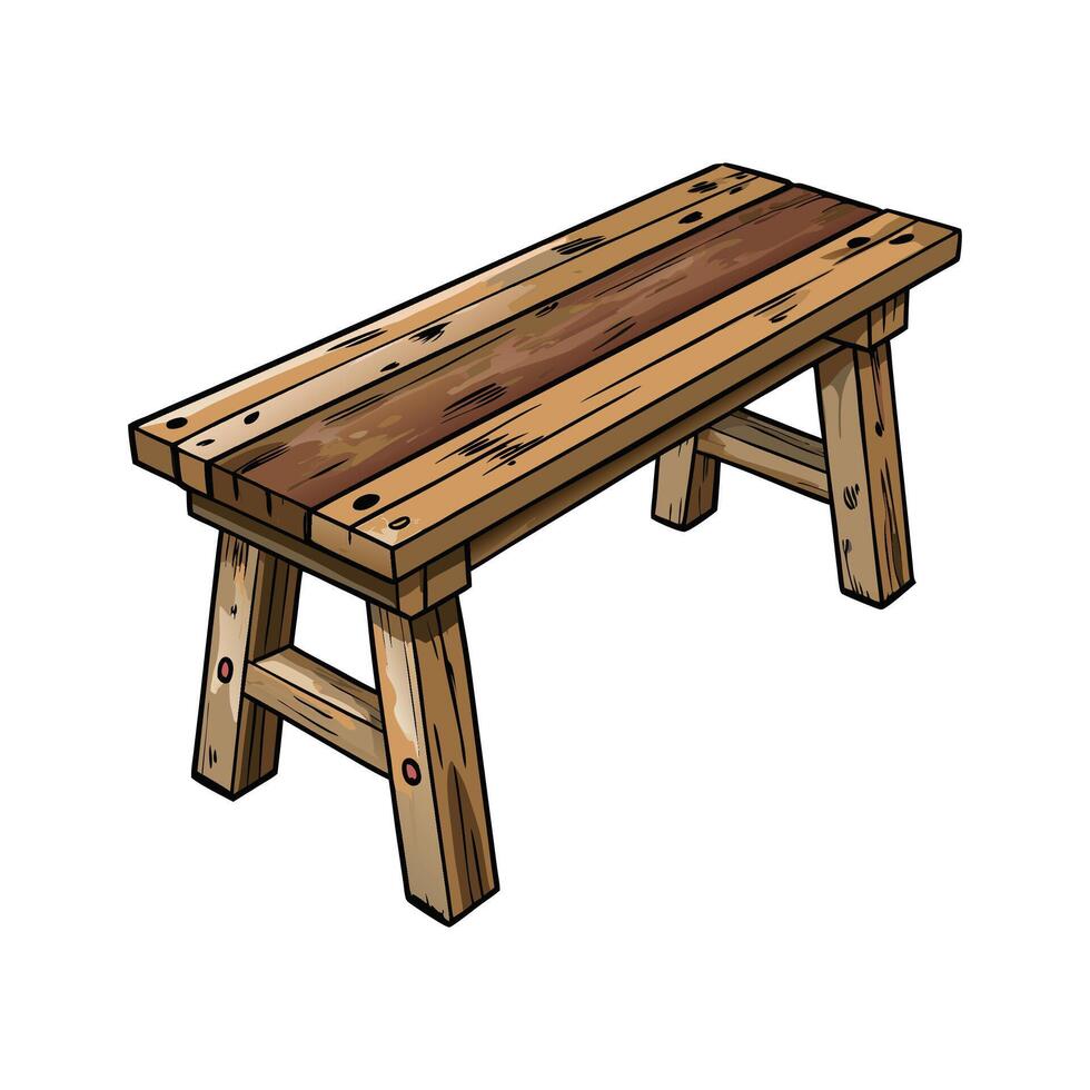 Creative farmhouse dining bench design vector