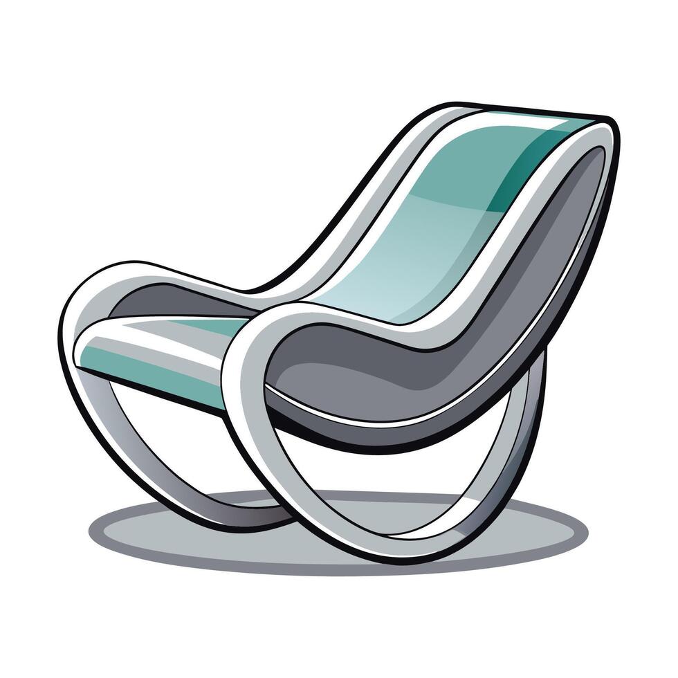 Chic futuristic lounge chair with curved design vector