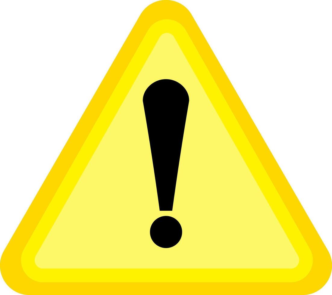 Exclamation mark, danger, alert, attention, warning icon in flat design illustration vector