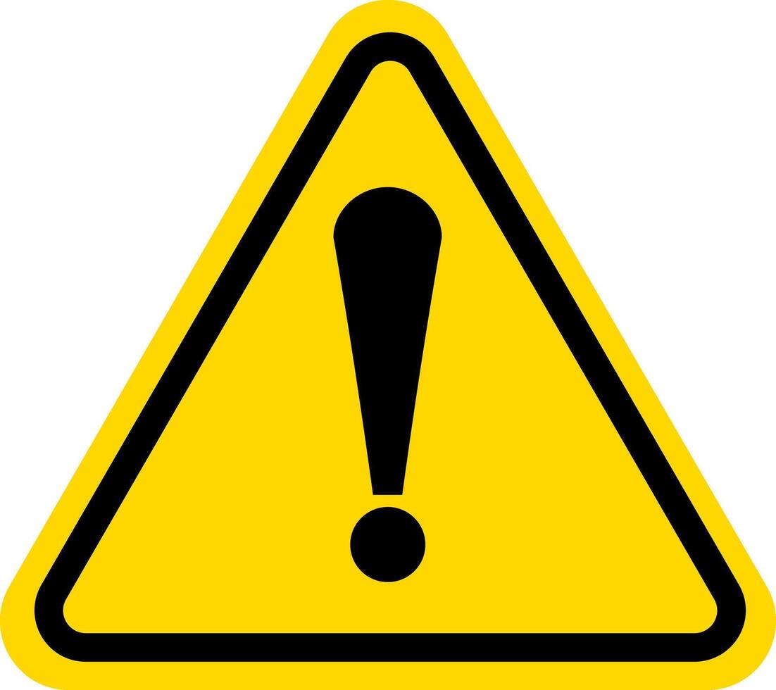 Attention icon sign with exclamation mark symbol. Warning danger, precaution, alert icon vector
