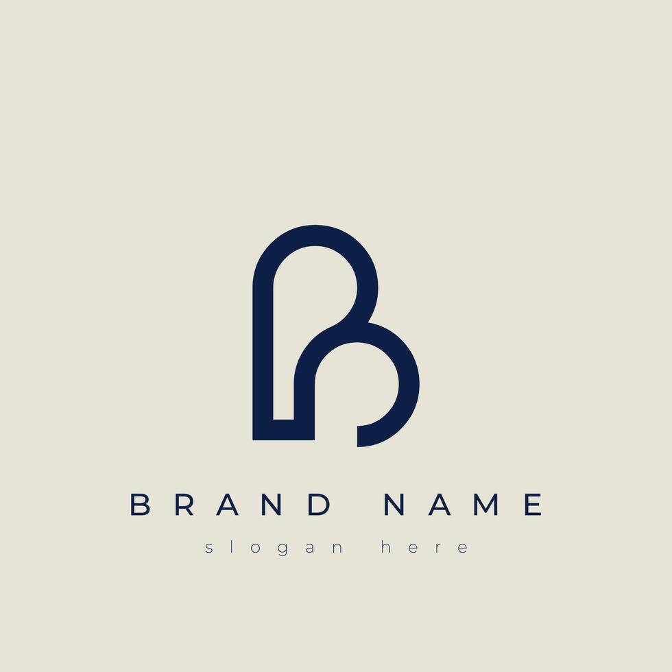 B alphabet letter icon logo vector