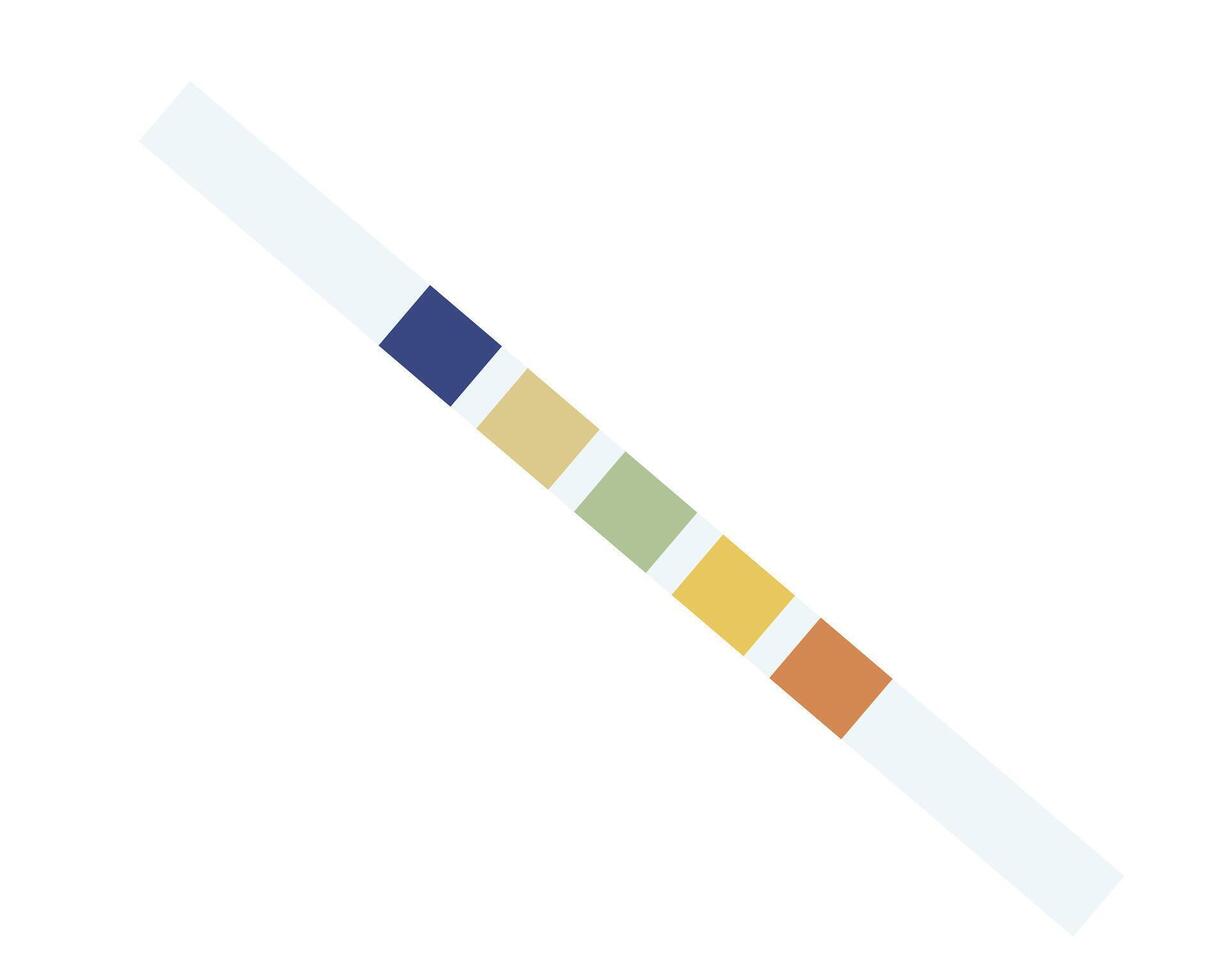 Ketone test, paper strip with colored squares for testing acetone levels vector