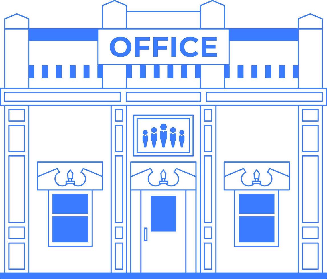 Downtown office building isolated graphic vector