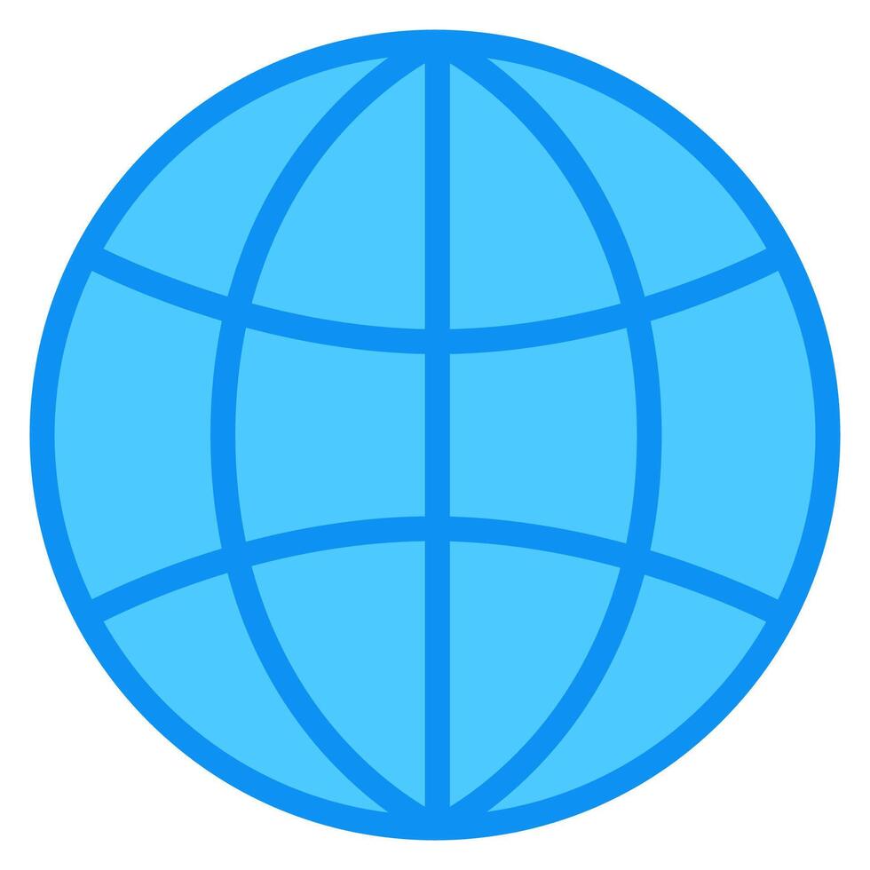 Globe web symbol icon isolated on white background. vector