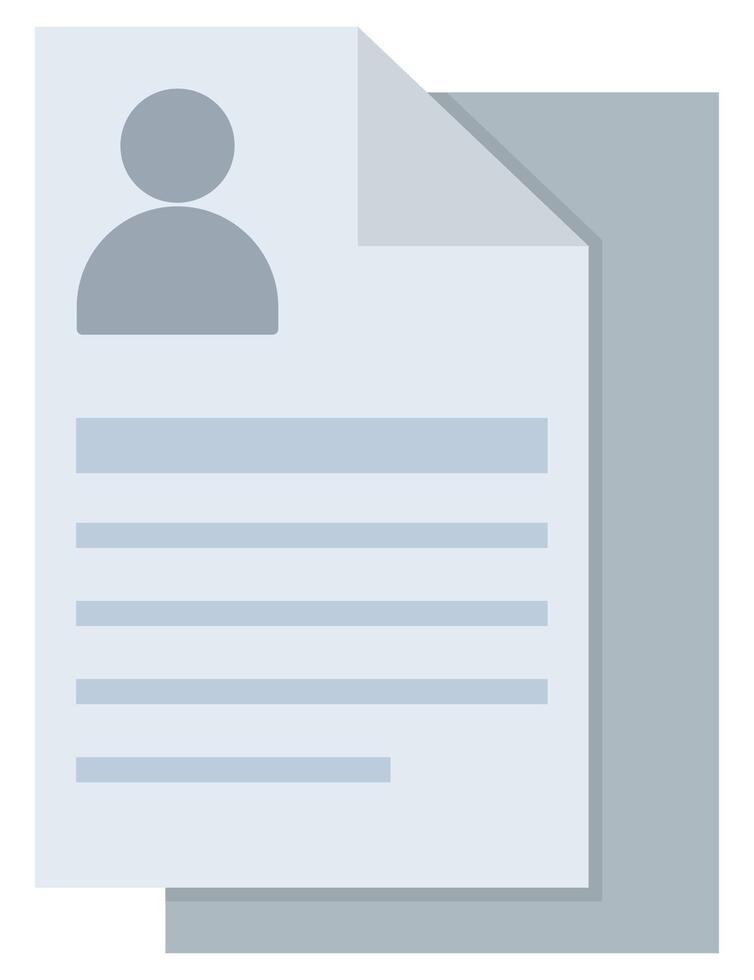 Contract paper flat icon isolated on white background. vector