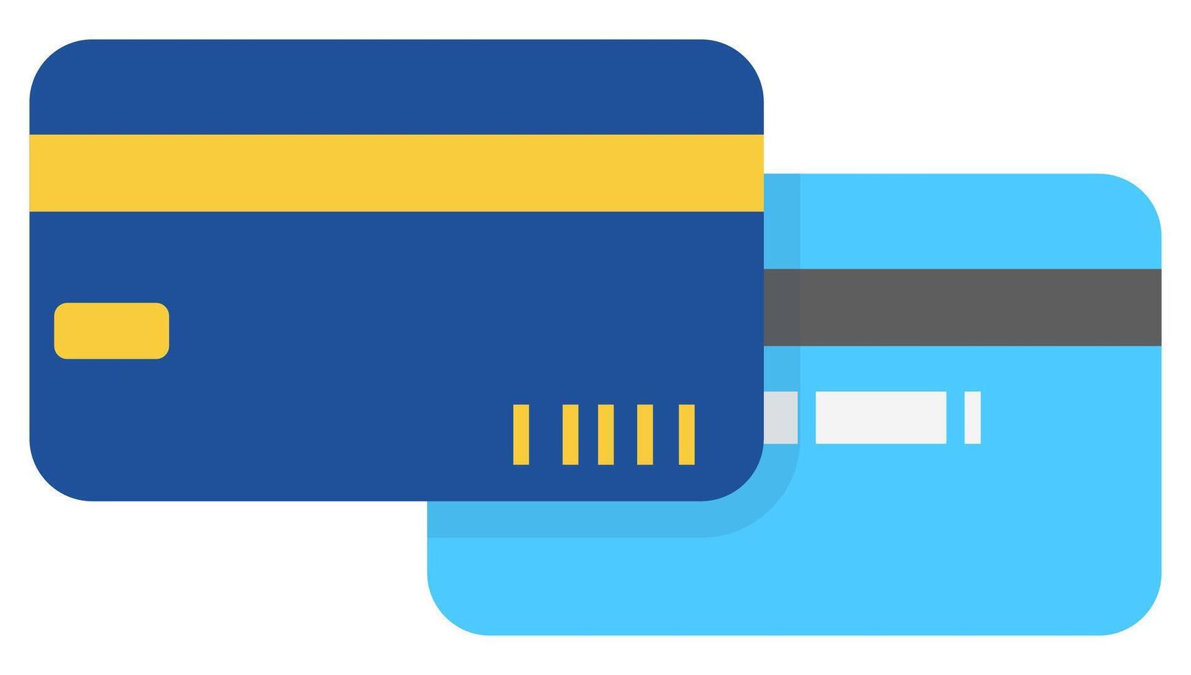 Credit card icon isolated on white background. vector
