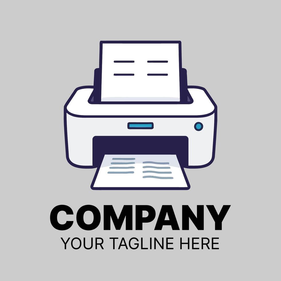 Modern Printer Logo Design for a Company vector