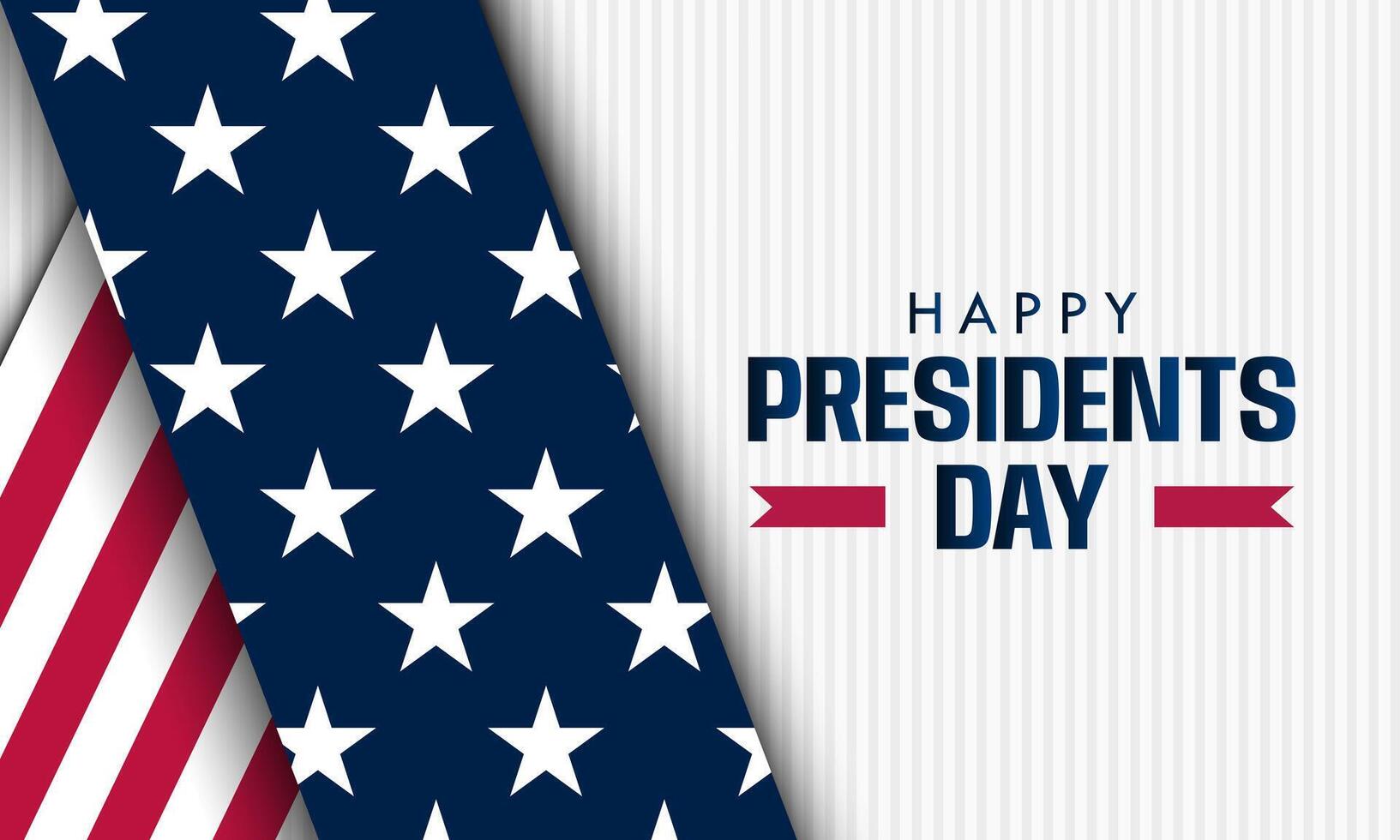 President's day background with american flag illustration vector