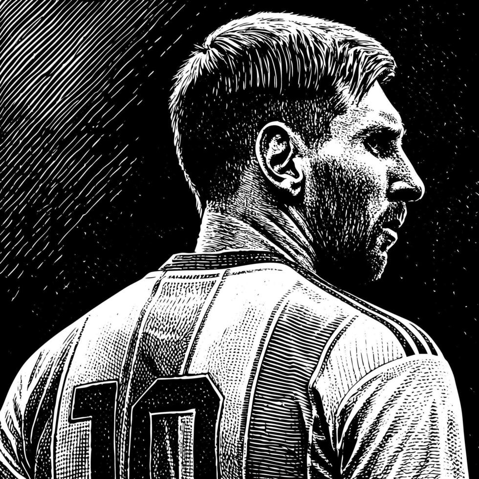Lionel Messi illustration a tribute to the football legend and Barcelona superstar world cup vector