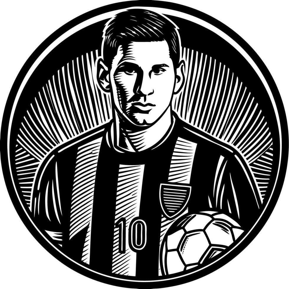 Lionel Messi illustration a tribute to the football legend and Barcelona superstar vector