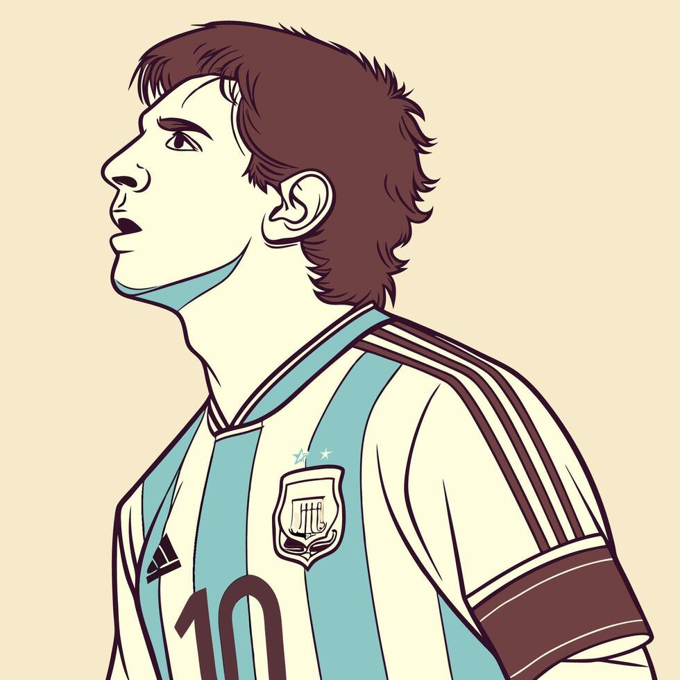 Lionel Messi illustration a tribute to the football legend and Barcelona superstar, barcelona vector