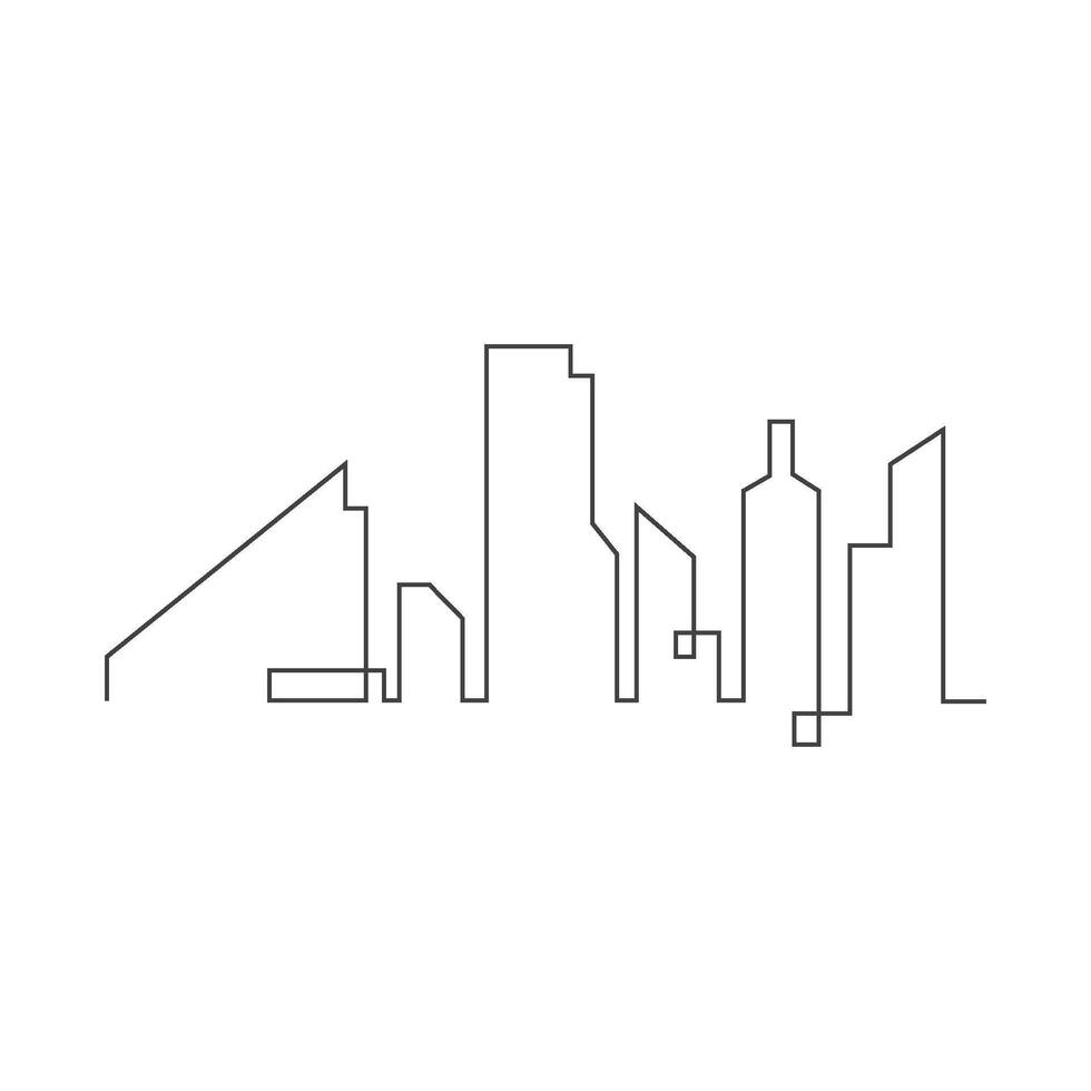 Modern City skyline icon vector