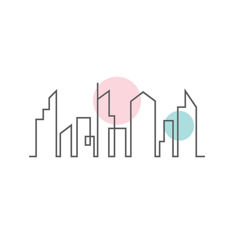 Modern City skyline flat design vector