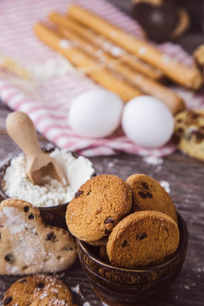 Delicious Crispy and Sugary Cookies in Kitchen photo
