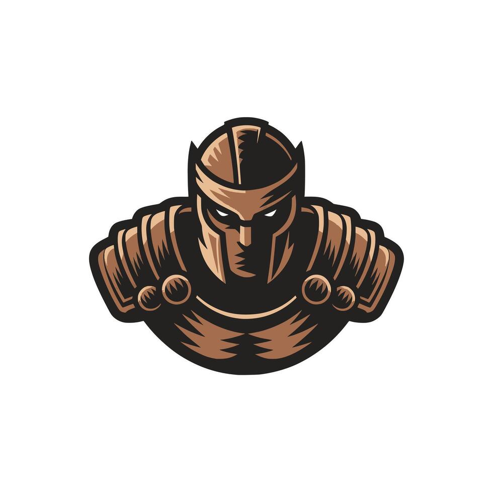 gladiator wild illustration design logo on white background vector