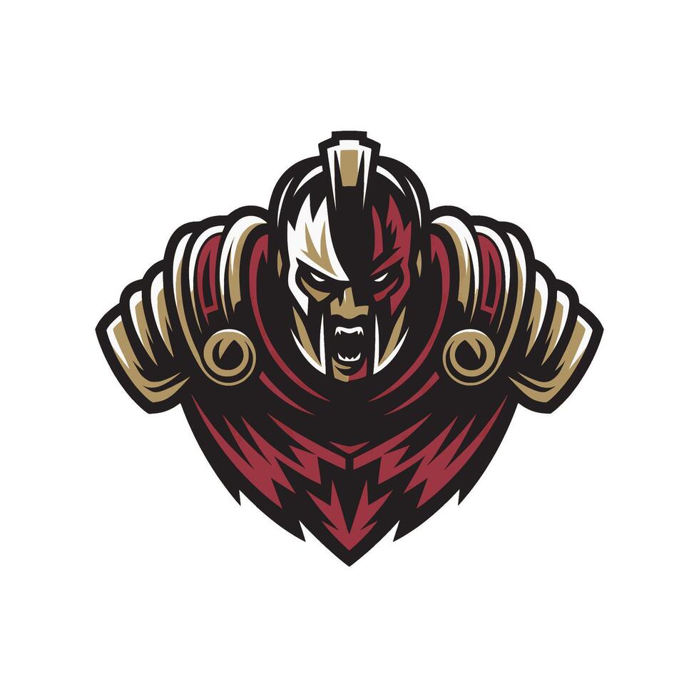 gladiator fierce wild design illustration logo vector