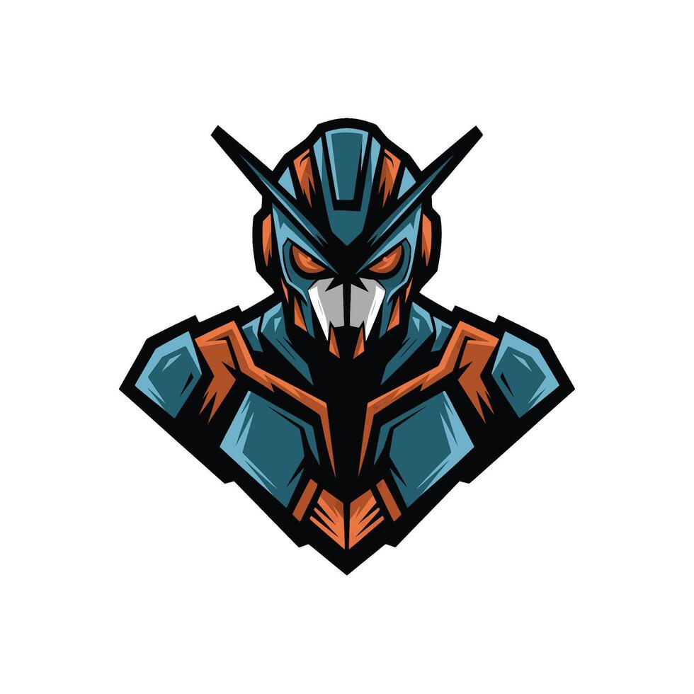 robot standing logo design character vector