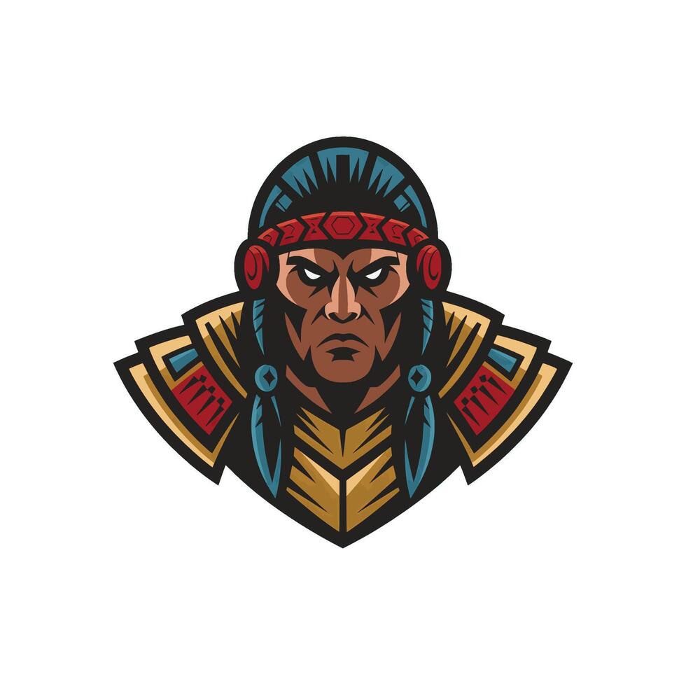 Indian tribal characters logo design illustration logo vector