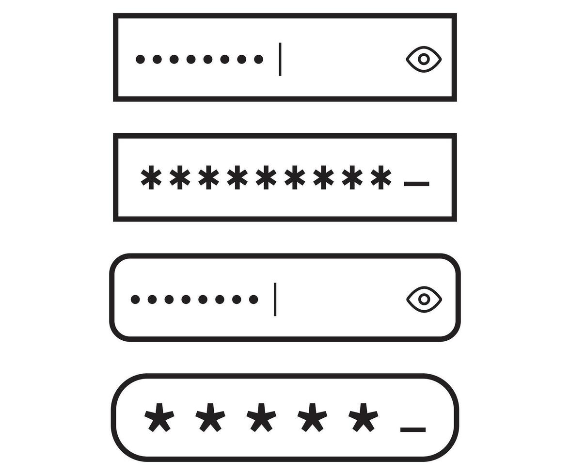 User secret password account interface security identification illustration vector