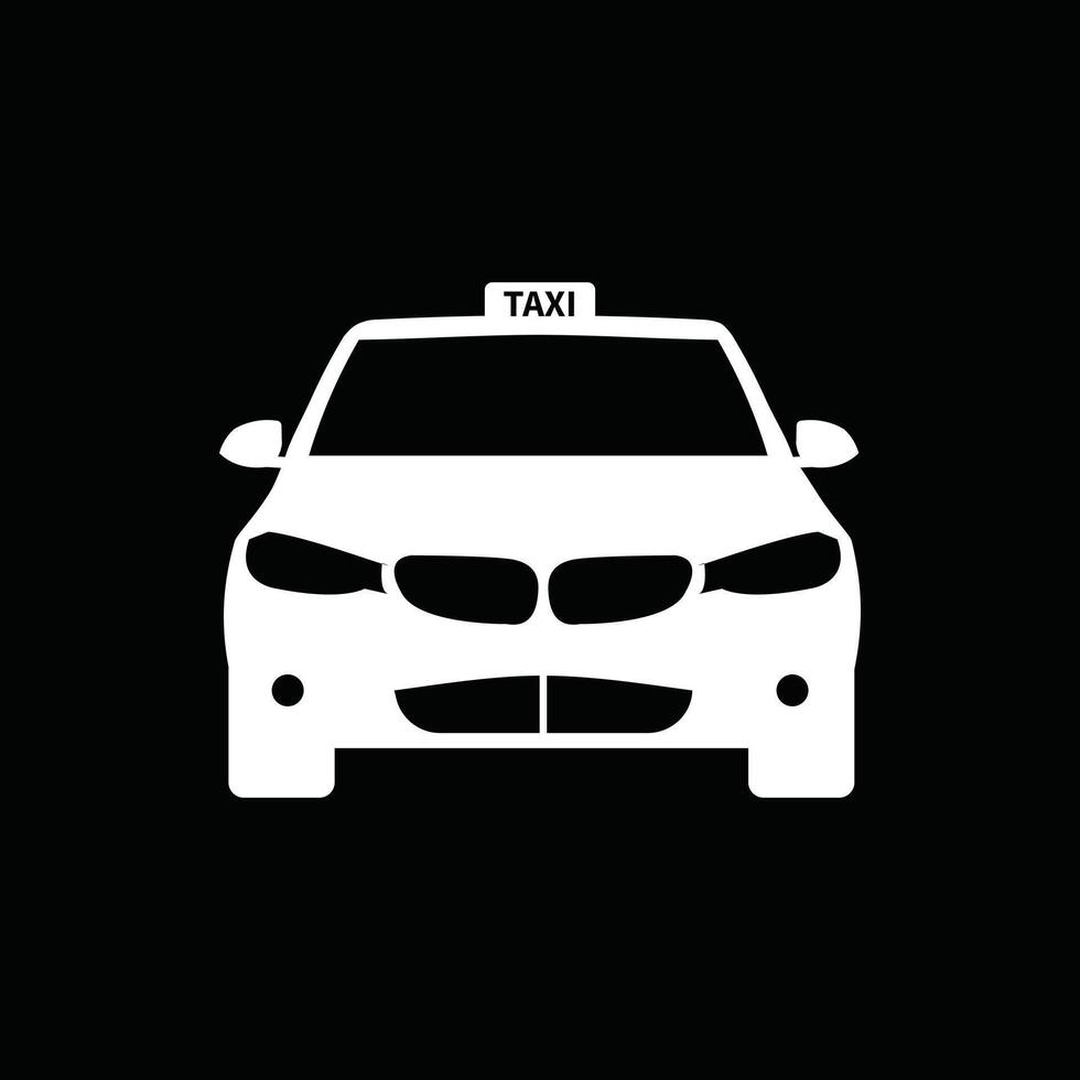 Taxi Icon View Front vector