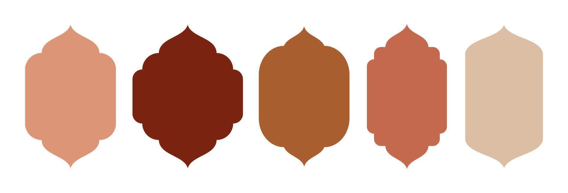 collections of shape islamic door and window silhouette Arabic arch. Patterns in oriental style. Best for islamic design vector