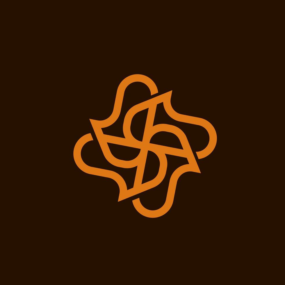 Letter S luxury and classy style monogram logo design for company vector