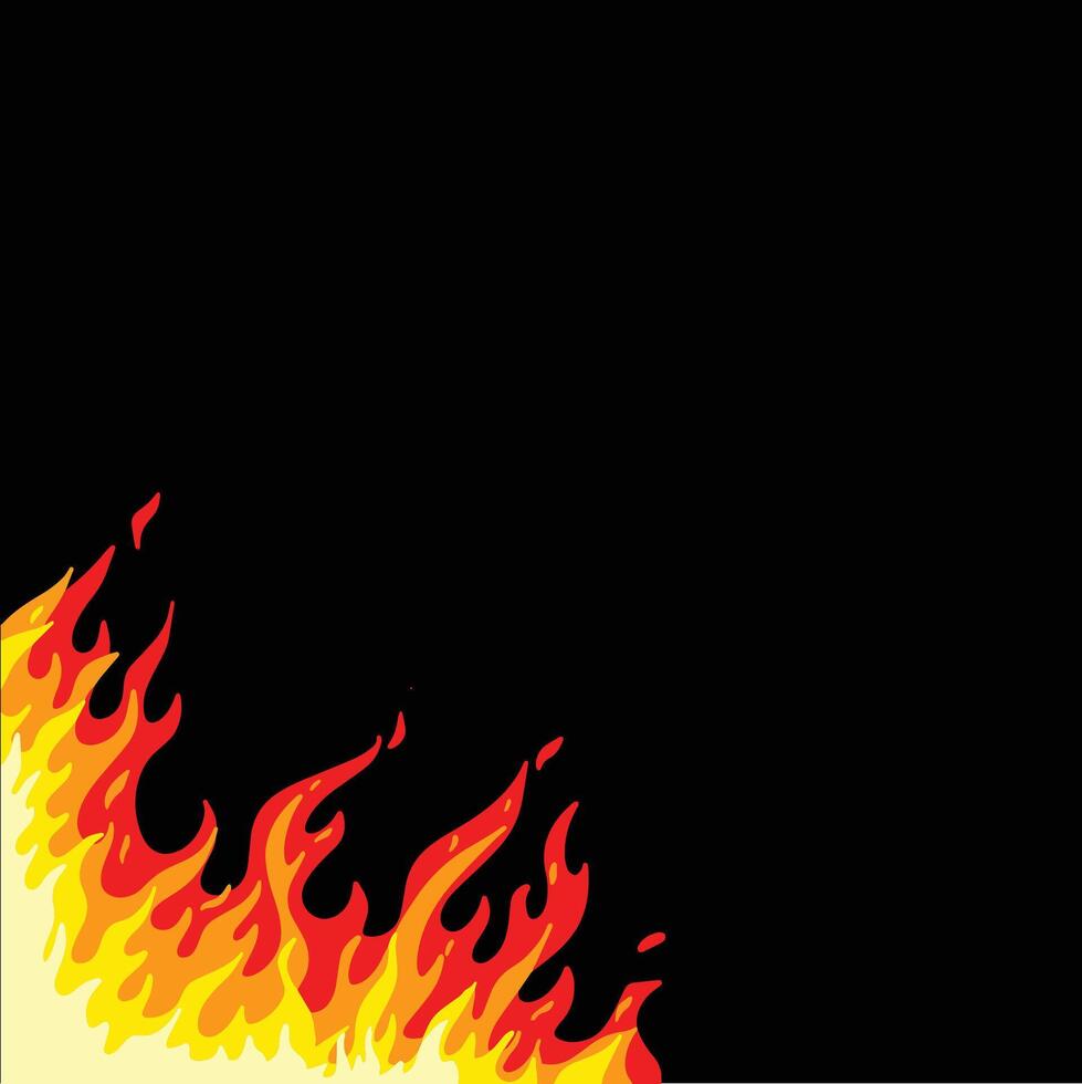 Fire frame illustration isolated on black background vector