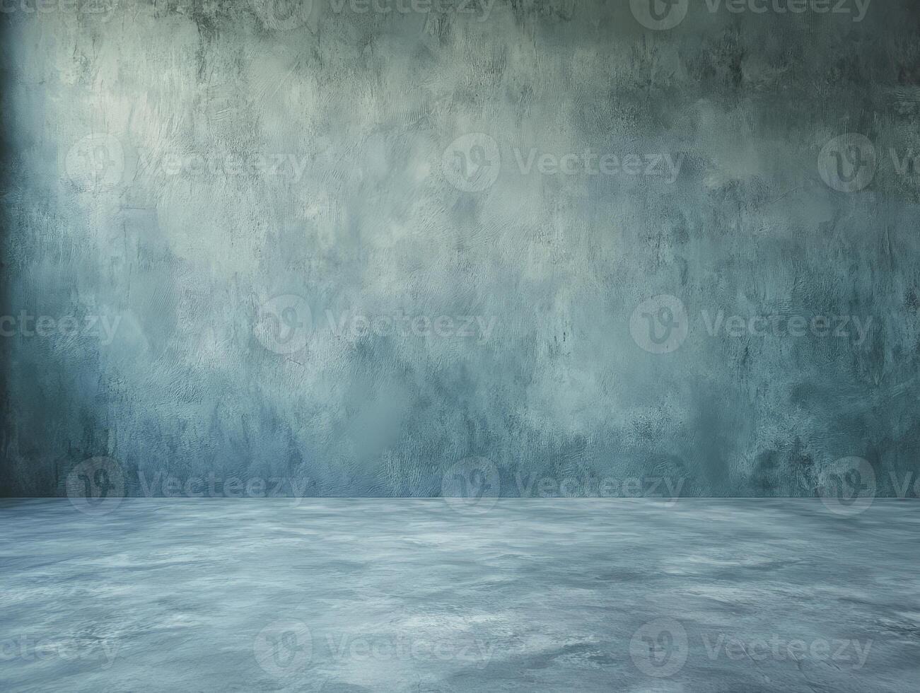 A textured blue wall and floor create a serene, minimalist backdrop for various uses. photo