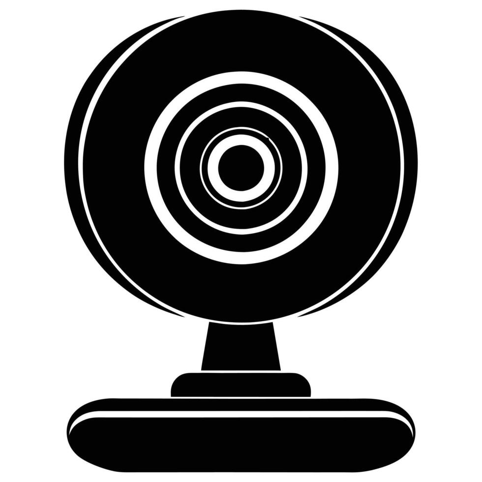 Webcam Silhouette Design on White Background vector