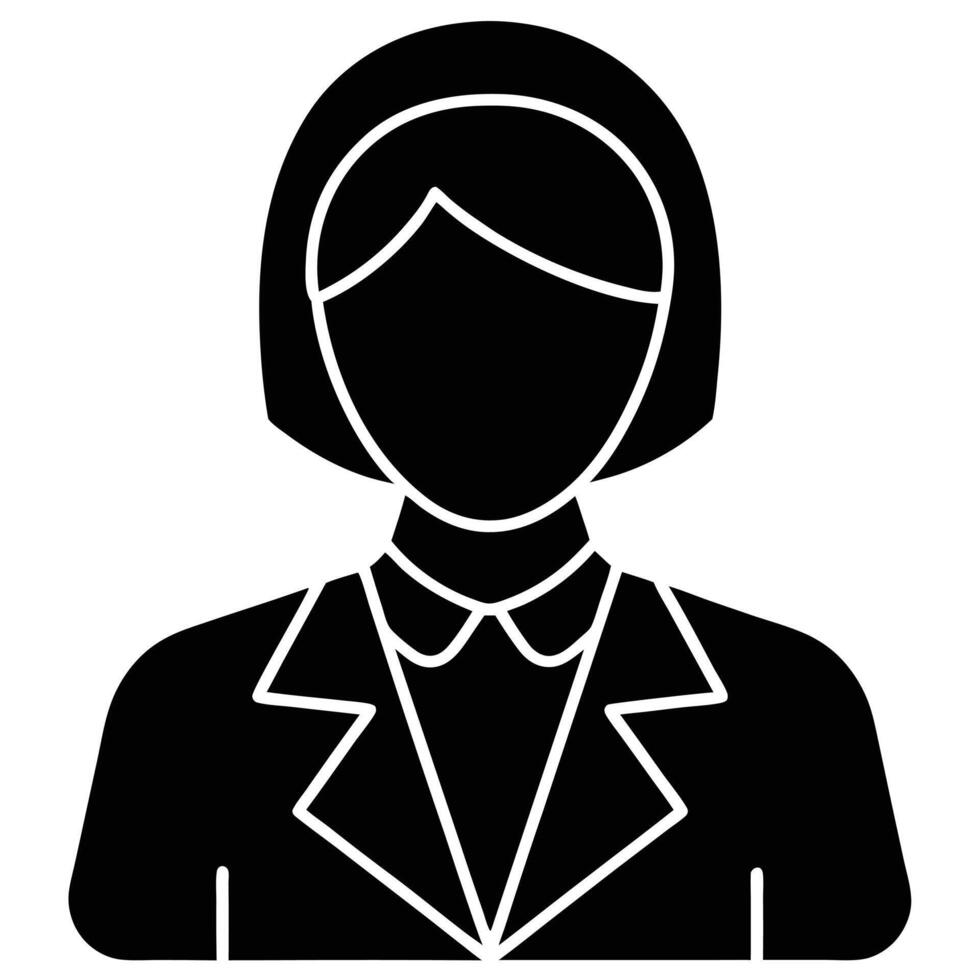 Virtual Assistant Icon Silhouette on White Background vector