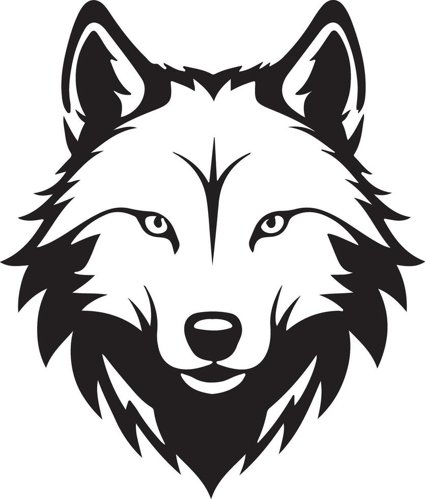Wolf Head Silhouette Illustration vector