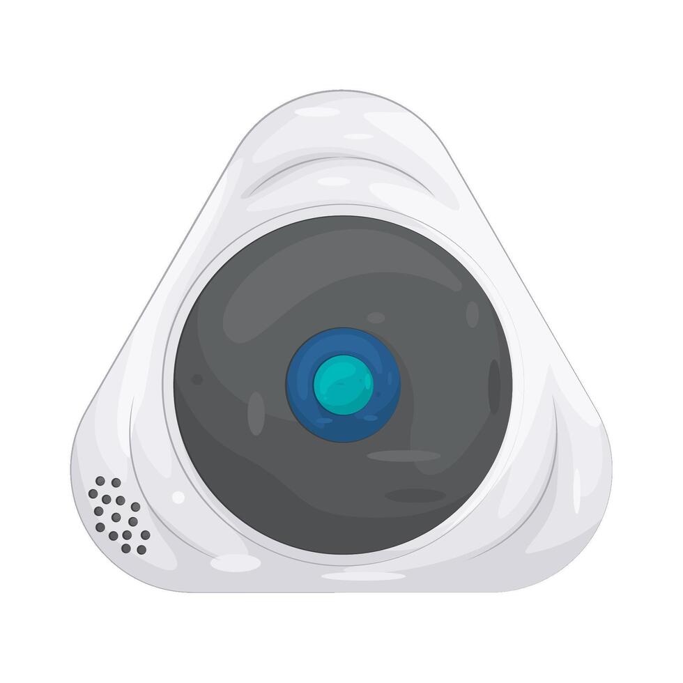 Illustration of Security Camera with Motion Detector vector