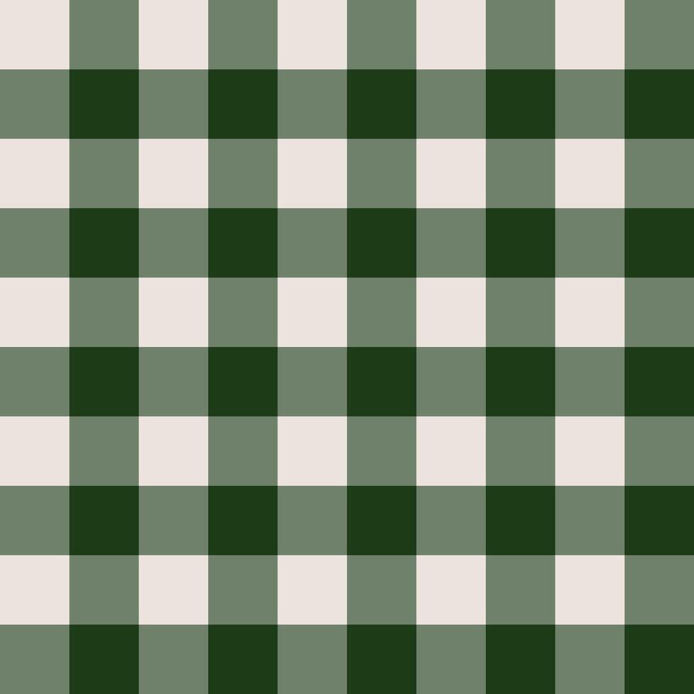 Green gingham plaid pattern. vector