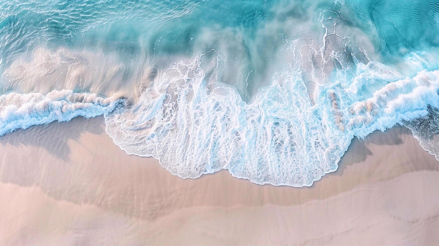 An aerial view of the ocean waves photo