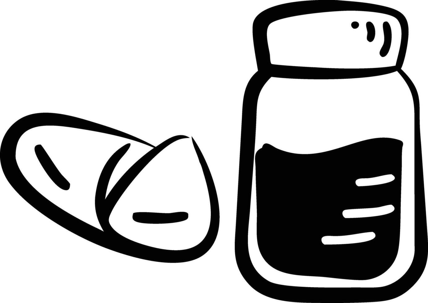 A bottle of pills vector
