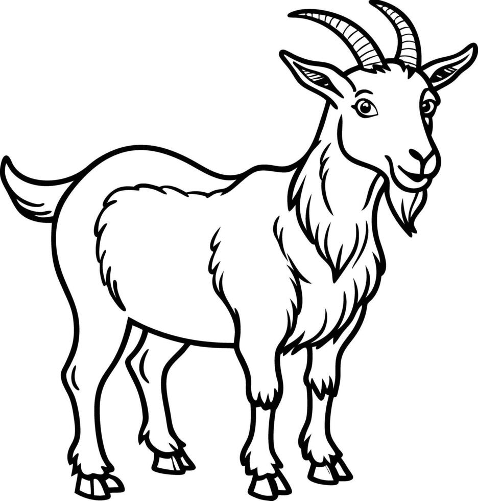 Goat coloring pages free printable coloring pages vector