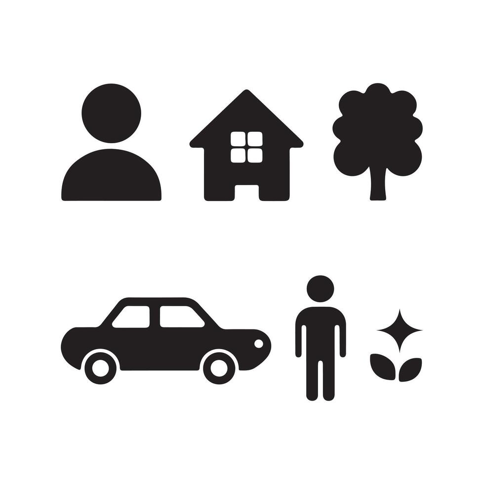 black filled icon for graphics silhouette style illustration vector