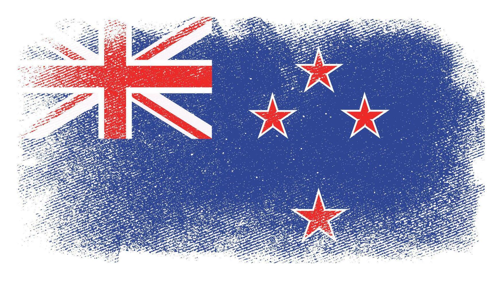 New Zealand country grunge Flag design vector